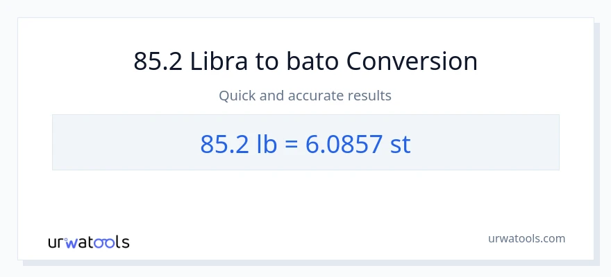 85.2 Lbs patungong Mga bato na conversion