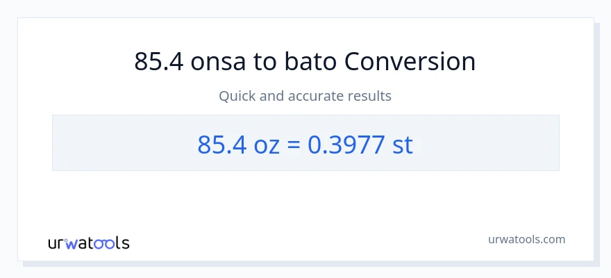85.4 Mga onsa patungong Mga bato na conversion