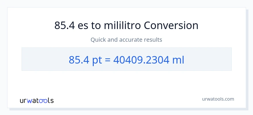 Conversión de 85.4 Pints a mililitros