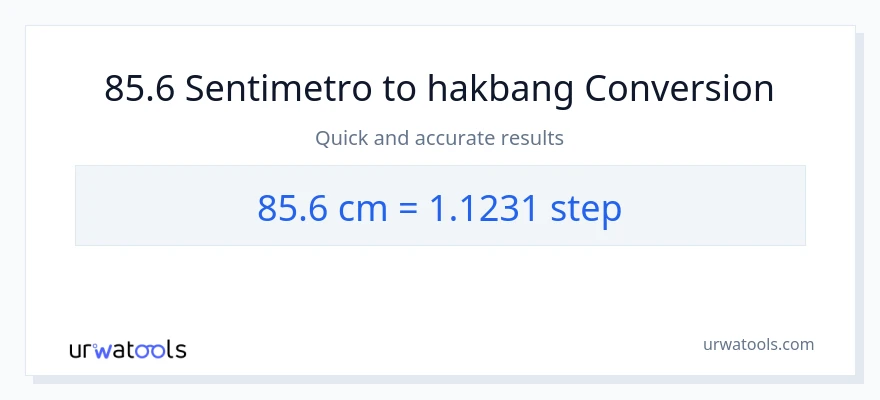85.6 Mga Sentimetro patungong mga hakbang na conversion