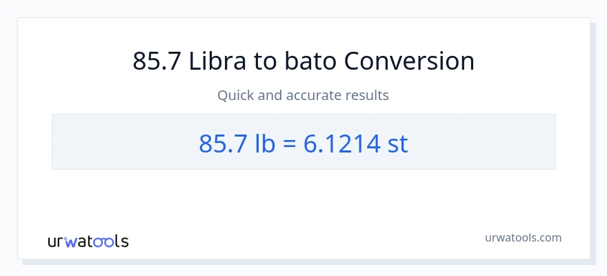 85.7 Lbs patungong Mga bato na conversion