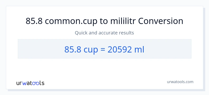 Konwersja 85.8 stan nietrzeźwy do mililitry