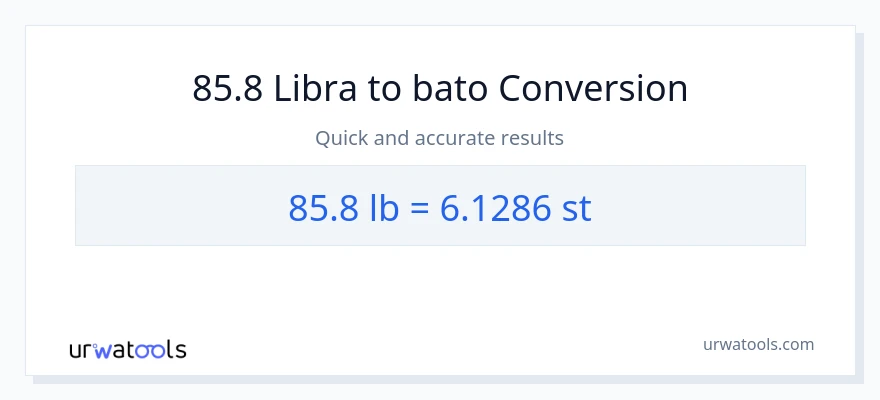 85.8 Lbs patungong Mga bato na conversion