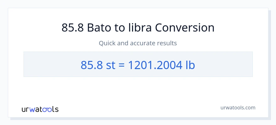 85.8 Mga bato patungong Lbs na conversion