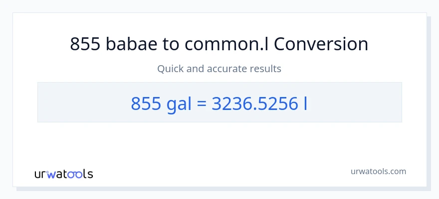 855 Mga galon patungong Liters na conversion