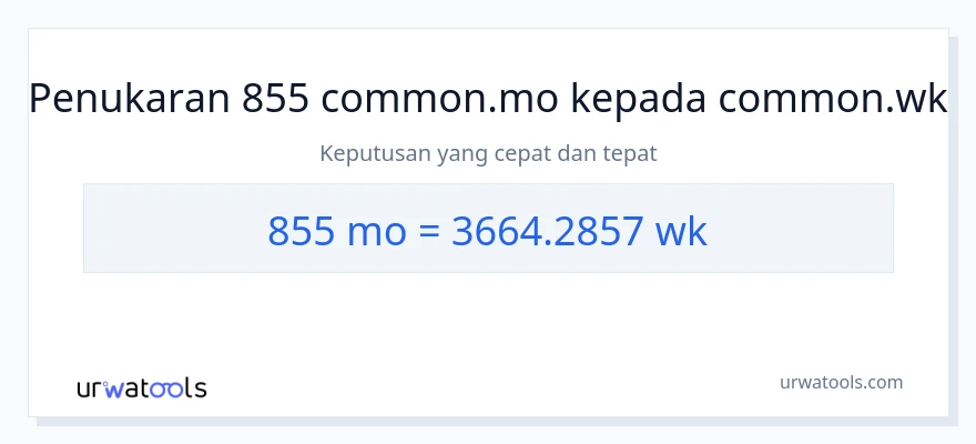 855 Bulan to Weeks conversion