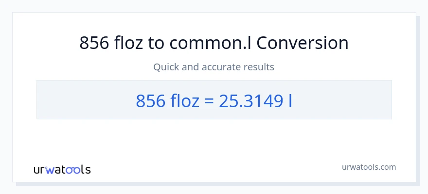 856 mga onsa ng likido patungong Liters na conversion