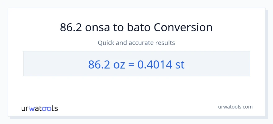 86.2 Mga onsa patungong Mga bato na conversion