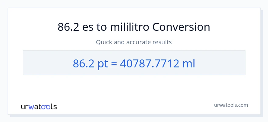 Conversión de 86.2 Pints a mililitros