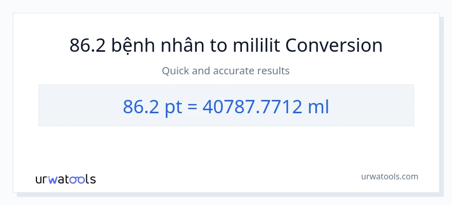 Chuyển đổi 86.2 Pints sang mililit