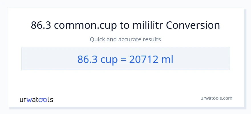 Konwersja 86.3 stan nietrzeźwy do mililitry