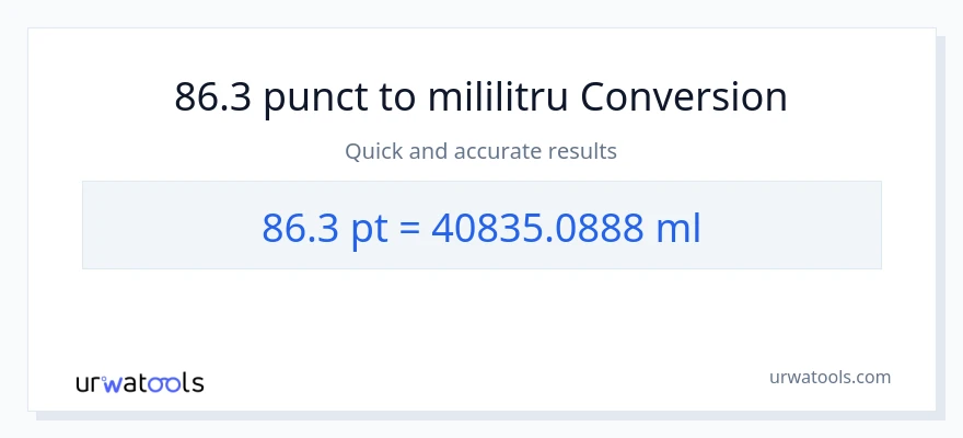 Conversie 86.3 Pints la mililitri