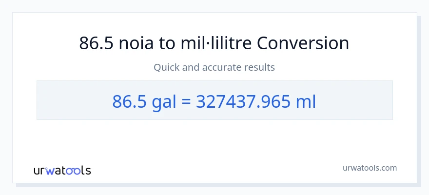 Conversió de 86.5 Galons a mil·lilitres