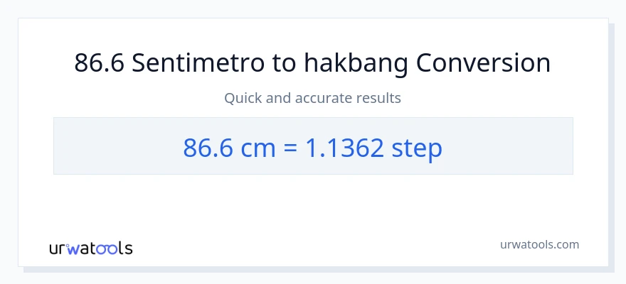 86.6 Mga Sentimetro patungong mga hakbang na conversion