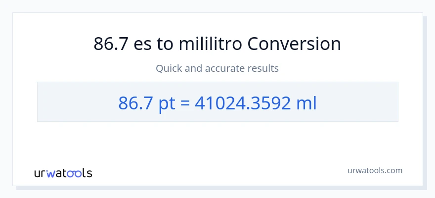 Conversión de 86.7 Pints a mililitros