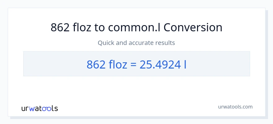 862 mga onsa ng likido patungong Liters na conversion