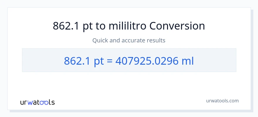 862.1 Pints patungong mga mililitro na conversion
