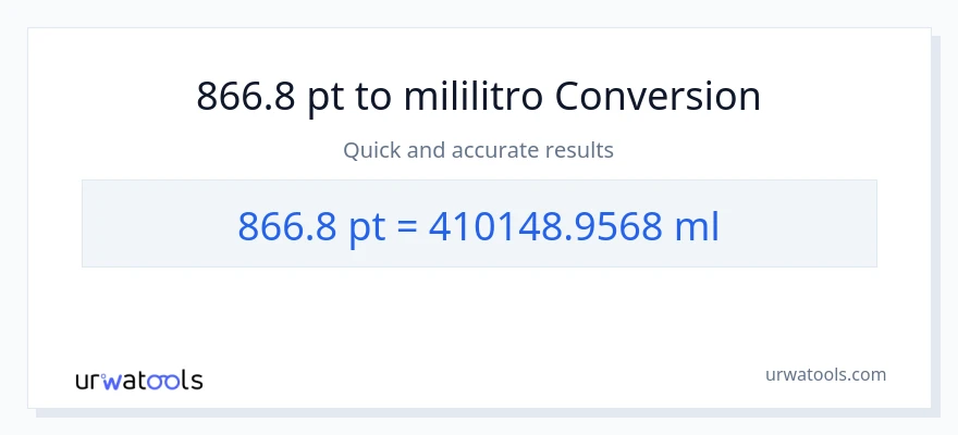 866.8 Pints patungong mga mililitro na conversion