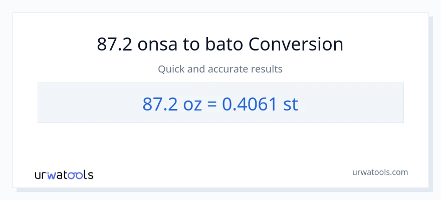 87.2 Mga onsa patungong Mga bato na conversion