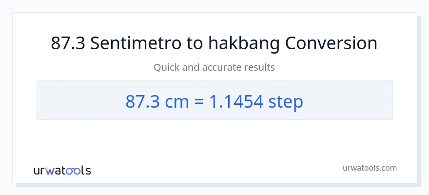 87.3 Mga Sentimetro patungong mga hakbang na conversion