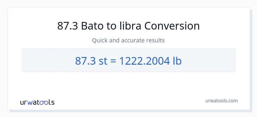87.3 Mga bato patungong Lbs na conversion
