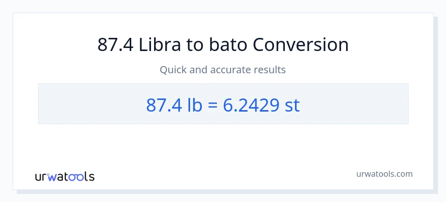 87.4 Lbs patungong Mga bato na conversion