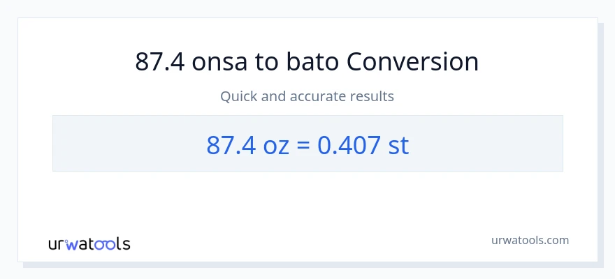 87.4 Mga onsa patungong Mga bato na conversion