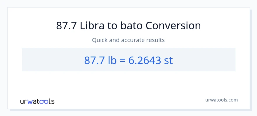 87.7 Lbs patungong Mga bato na conversion