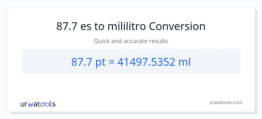 Conversión de 87.7 Pints a mililitros