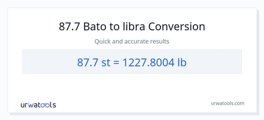 87.7 Mga bato patungong Lbs na conversion