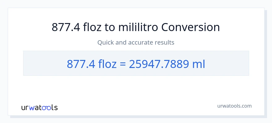877.4 mga onsa ng likido patungong mga mililitro na conversion