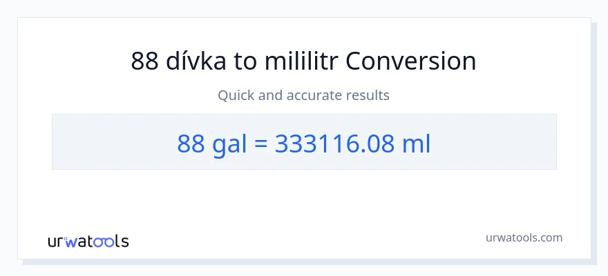Konverze z Galony na mililitrů: 88