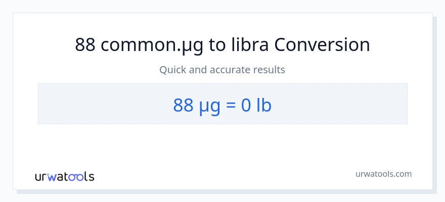 88 mga mikrogramo patungong Lbs na conversion