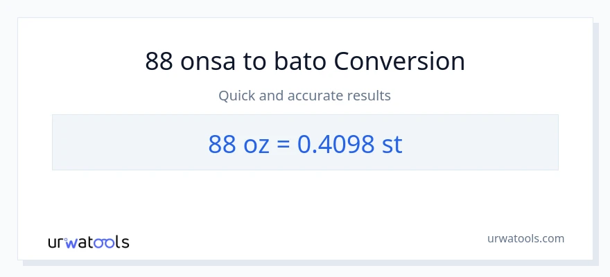 88 Mga onsa patungong Mga bato na conversion