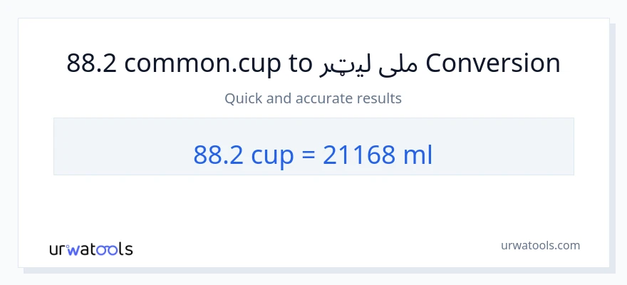 88.2 پيالې ته ملی لیټرونه بدلون