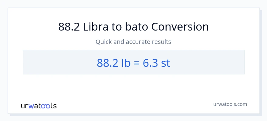 88.2 Lbs patungong Mga bato na conversion