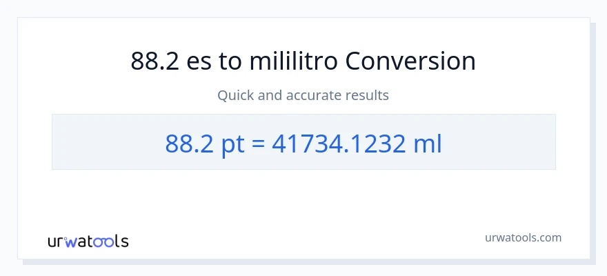 Conversión de 88.2 Pints a mililitros