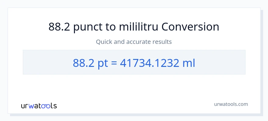 Conversie 88.2 Pints la mililitri