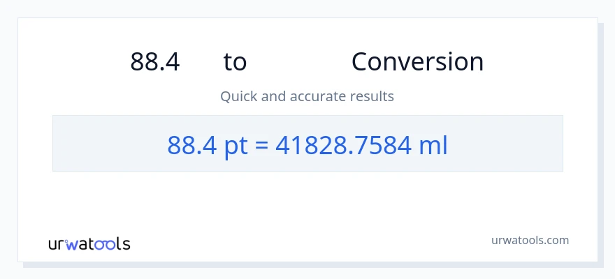 การแปลง 88.4 Pints เป็น มิลลิลิตร