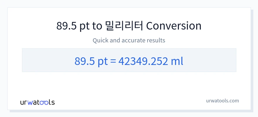 89.5 Pints에서 밀리리터으로의 변환
