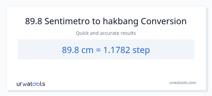 89.8 Mga Sentimetro patungong mga hakbang na conversion