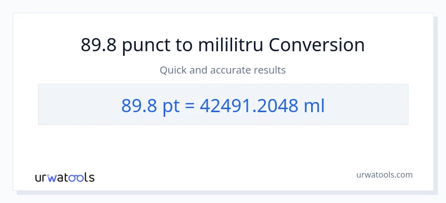 Conversie 89.8 Pints la mililitri