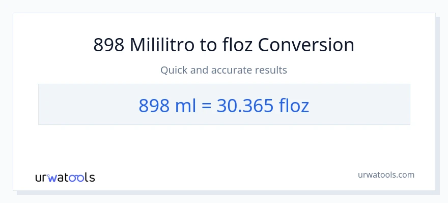 898 mga mililitro patungong mga onsa ng likido na conversion
