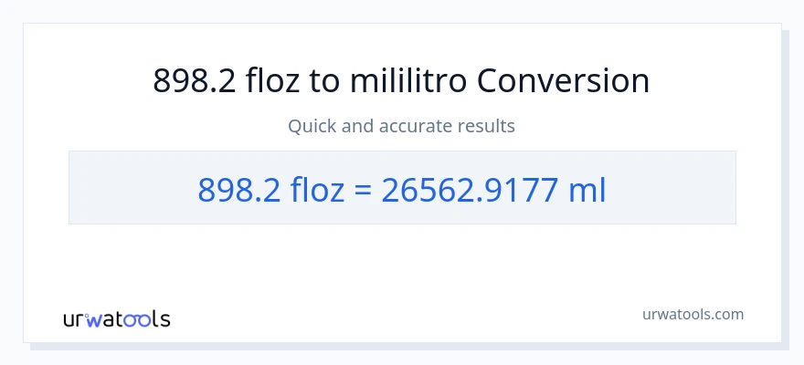 898.2 mga onsa ng likido patungong mga mililitro na conversion