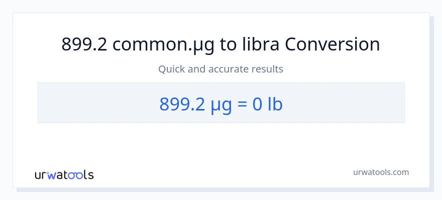899.2 mga mikrogramo patungong Lbs na conversion