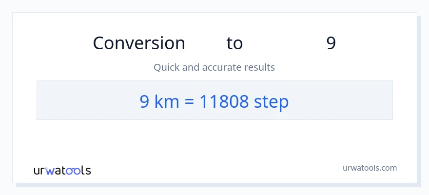 تبدیل 9 کیلومتر به مراحل