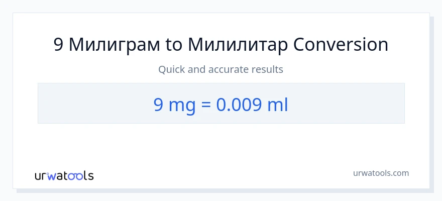 Конверзија од милиграми до милилитри: 1}