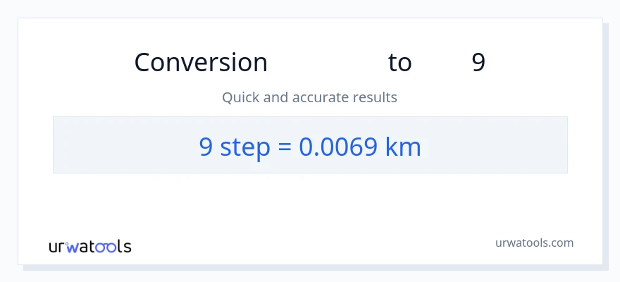 تبدیل 9 مراحل به کیلومتر