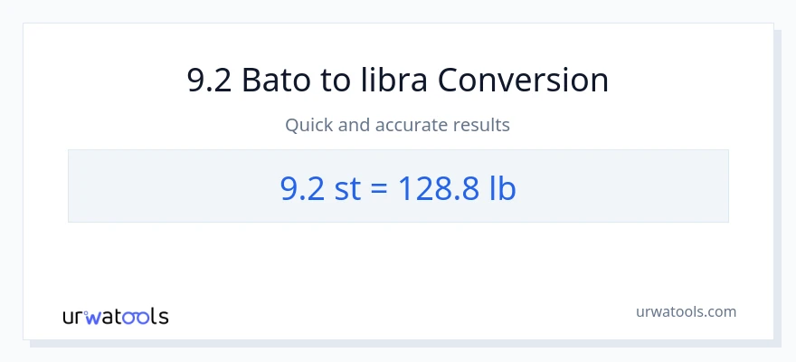 9.2 Mga bato patungong Lbs na conversion