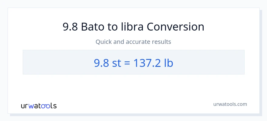 9.8 Mga bato patungong Lbs na conversion
